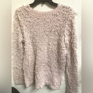 Free People Soft Pink Teddy sweater Preowned